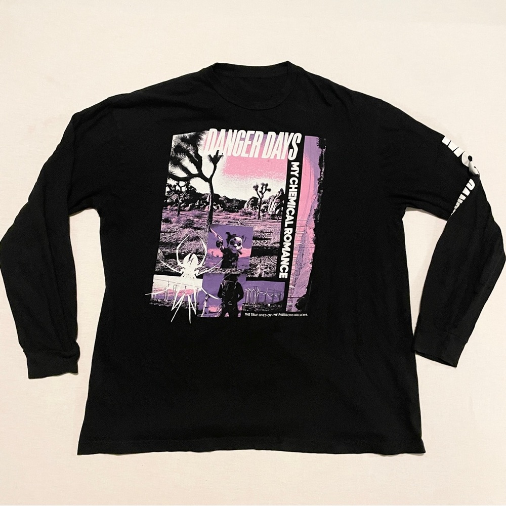 My Chemical Romance Danger Days Spider Emo Punk Goth Band Tour LS Shirt XL